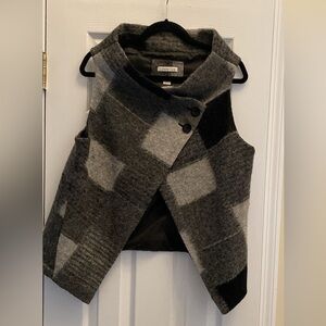 Coldwater Creek - dressy vest - button closure - wool blend in Grays - Size L